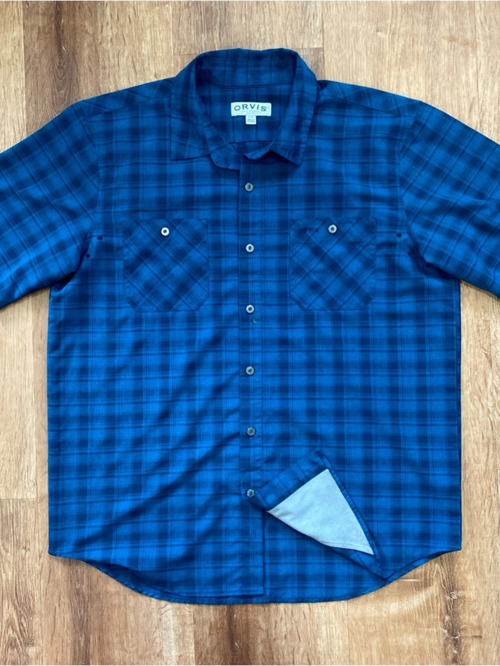 Lot 2 ORVIS Tech Work Shirt Mens Large Button Up Short Sleeve Polyester - Picture 9 of 15